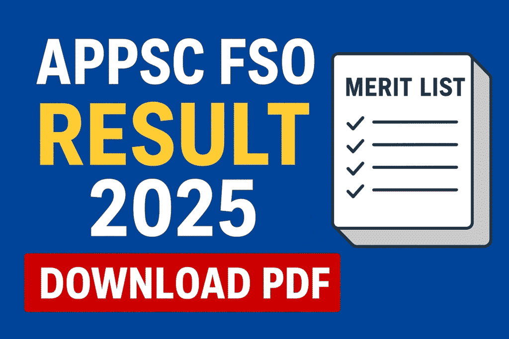 APPSC Forest Section & Beat Officer Result 2025